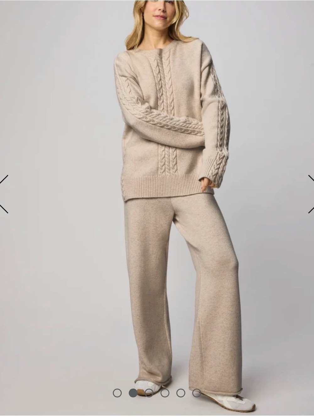 Splendid Cable Knit Crewneck Sweater and Pants